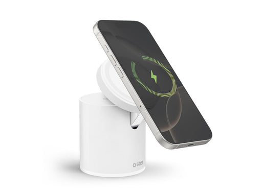 SBS 2-in-1 Wireless Magnetic Charging Station - White