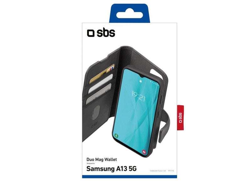 SBS Book Case with Removable Cover for Samsung Galaxy A13 5G® - Black