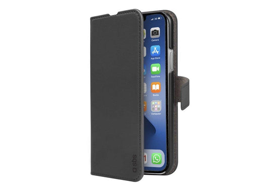 SBS Book Wallet Case with stand function for iPhone 13 Pro - Black