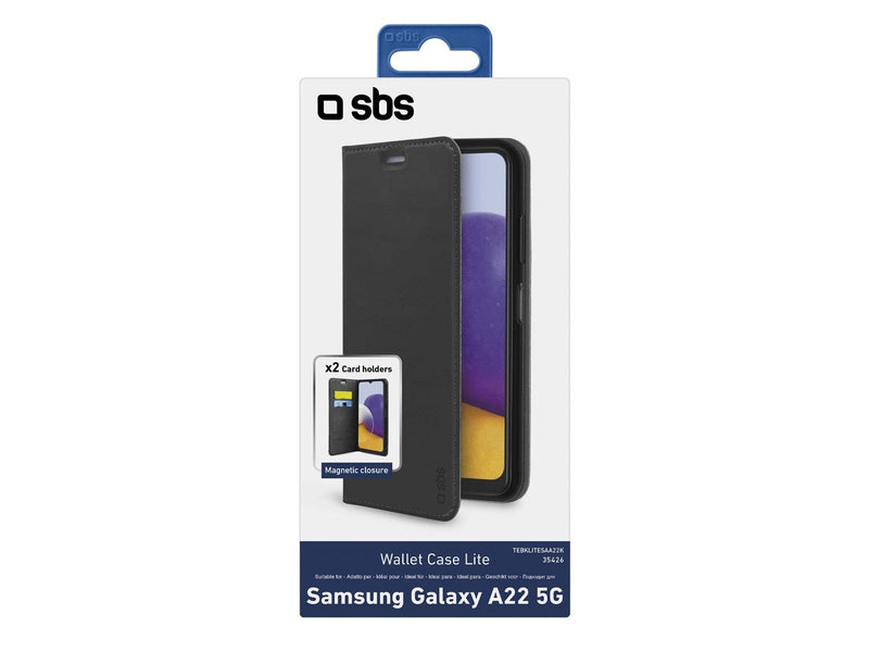 SBS Book Wallet Lite Case for Samsung Galaxy A22 5G® - Black