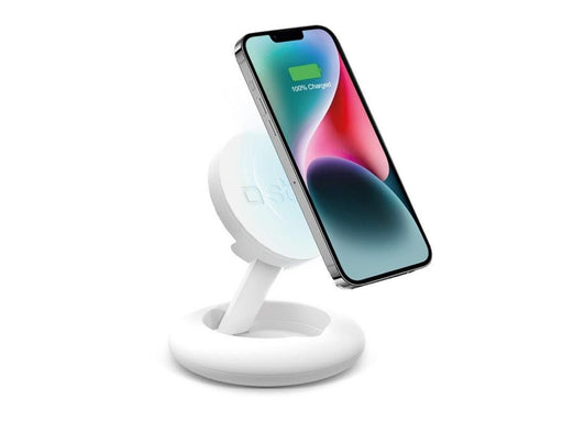 SBS Desktop Stand with Wireless Charger - White