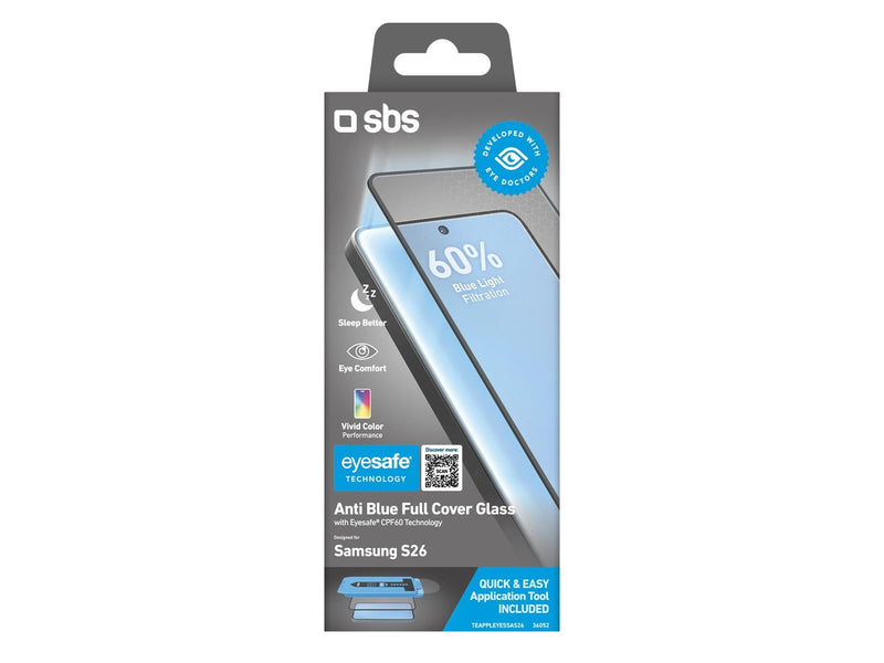 SBS Eyesafe Tempered Glass with Applicator for Samsung Galaxy S26