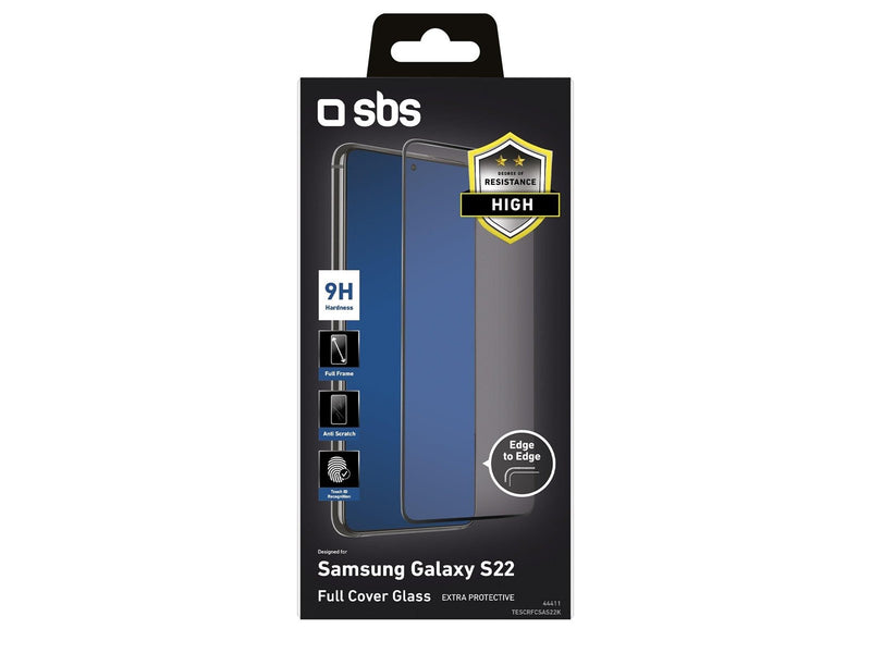 SBS Full Cover Glass Screen Protector for Samsung Galaxy S22® - Black edges