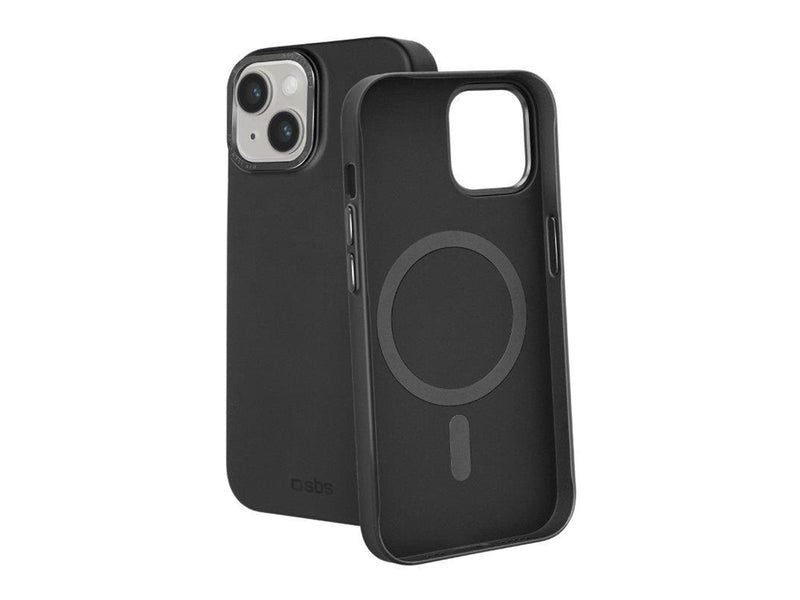 SBS Hard cover with MagSafe charging with button covers and metal camera hole for iPhone 14/13 - Black