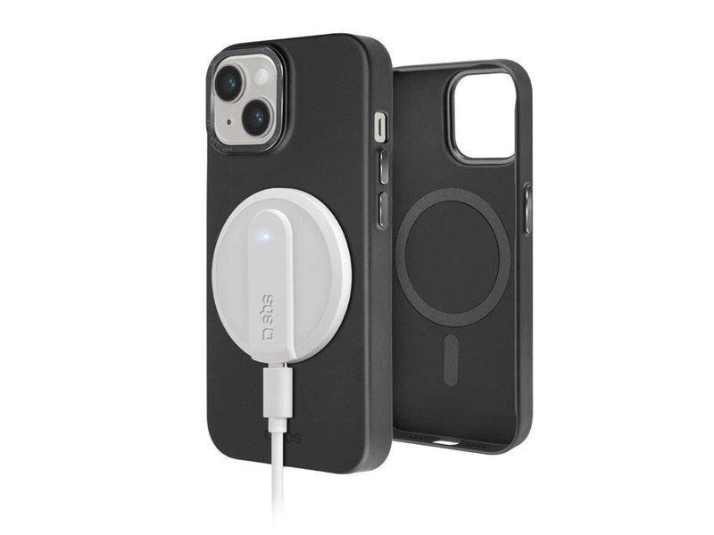 SBS Hard cover with MagSafe charging with button covers and metal camera hole for iPhone 14/13 - Black