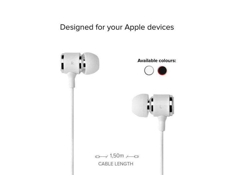 SBS In Ear Stereo Headset with Lightning Connector - White