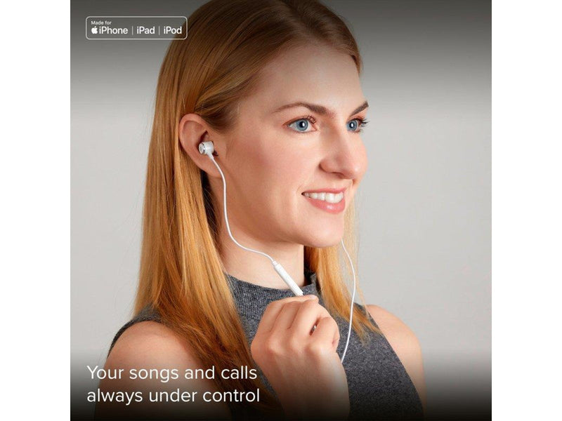 SBS In Ear Stereo Headset with Lightning Connector - White