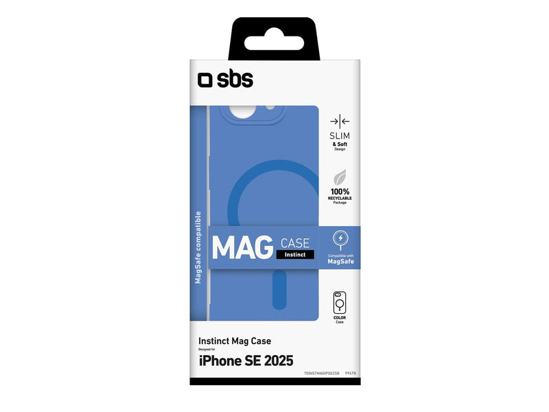 SBS Instinct Mag Case for iPhone 16e / 17e Compatible with MagSafe - Blue