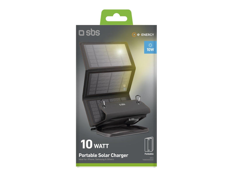 SBS Portable Solar-Powered Battery Charger - 10W