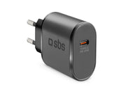 SBS TETR1CPD25 25W USB-C Wall Charger with Power Delivery - Black