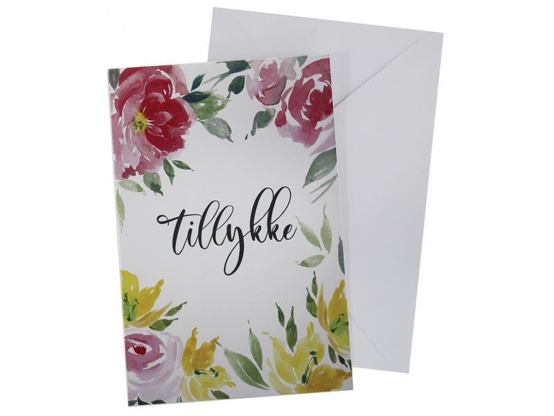 SCANSEASON Card with envelope flower congratulations11*17cm