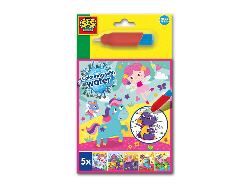 SES Creative Colour with Water Fantasy Colouring Book