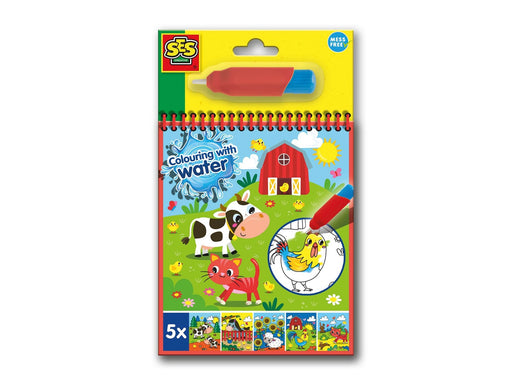 SES Creative Colour with Water Farm Colouring Book