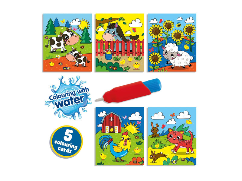SES Creative Colour with Water Farm Colouring Book