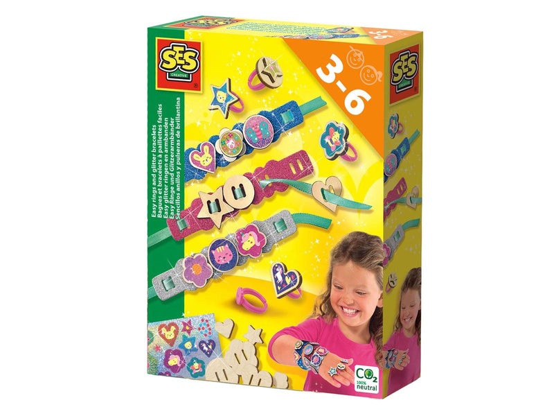 SES Creative Easy Glitter Rings and Bracelets