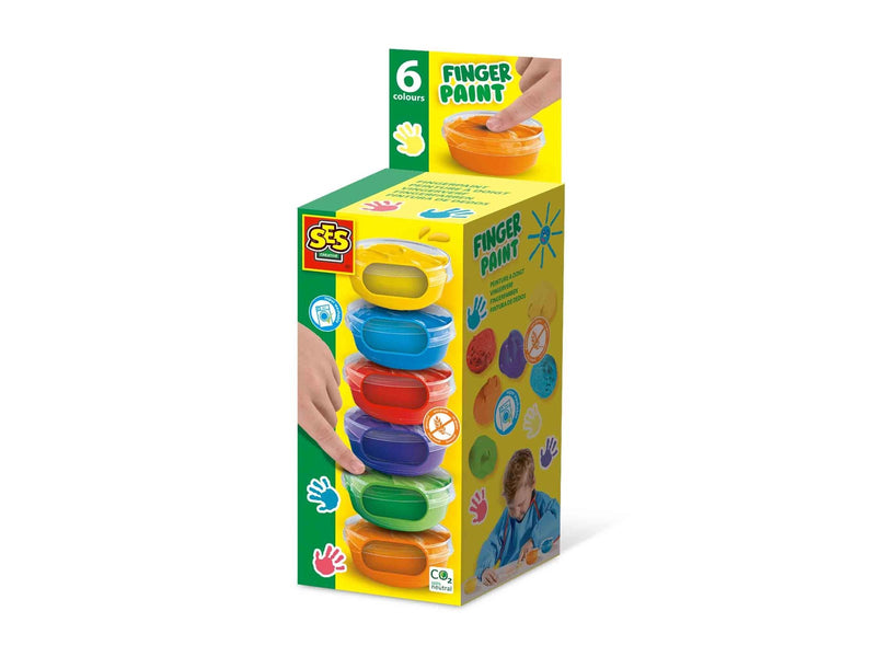 SES Creative Finger Paint 6 Colours 6 × 45 ml