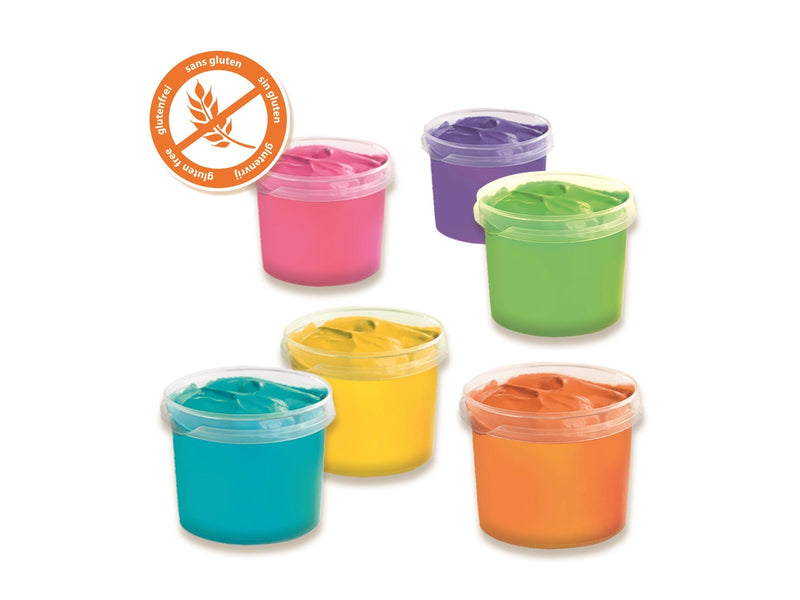 SES Creative Finger Paint Mega Set 6 Colours x 110ml - Includes 2-Metre Paper Roll