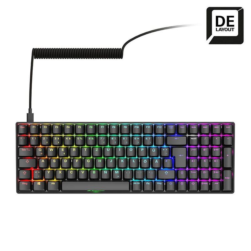 Sharkoon SKILLER SGK50 S2 Black Gaming-Tastatur, Gateron Brown