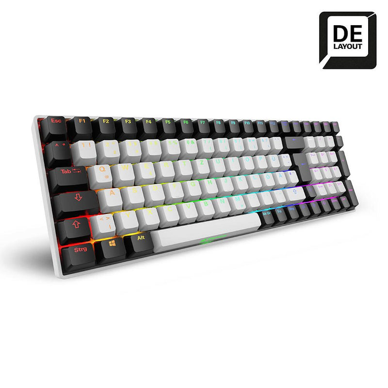Sharkoon SKILLER SGK50 S2 White Gaming-Tastatur, Gateron Brown