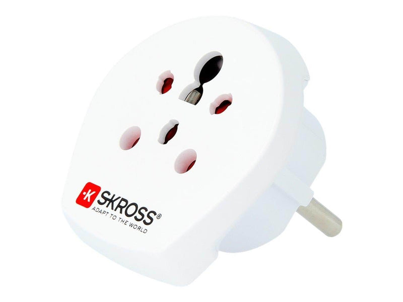 SKross Country Travel Adapter India-Israel-Denmark to Europe