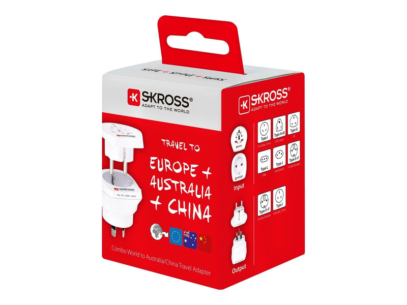 SKross Country Travel Adapter World to Australia/China