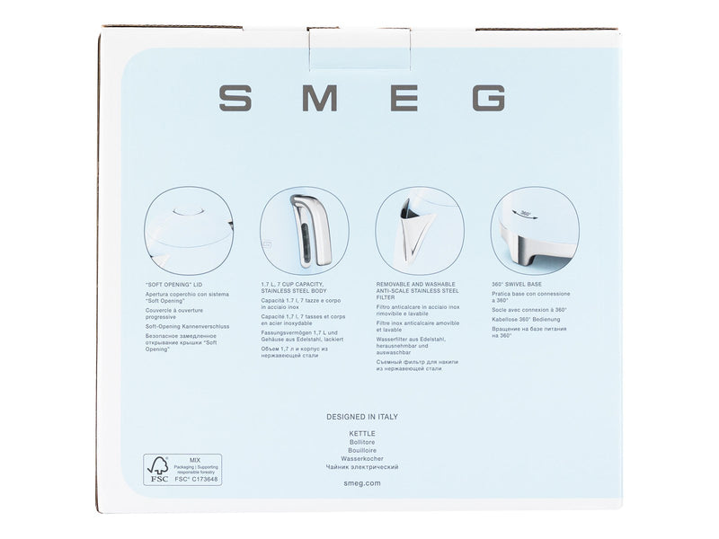 SMEG Wasserkocher 50's Style - Weiß - 2400 W