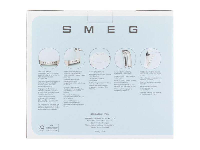 SMEG Wasserkocher 50's Style - Weiß - 2400 W