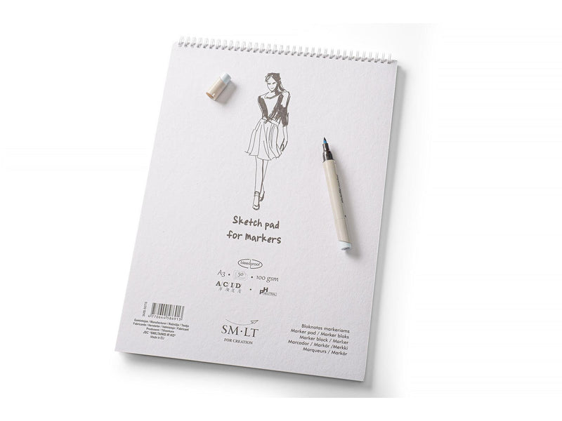 SMLT Drawing pad MARKER paper. A3. 100g.