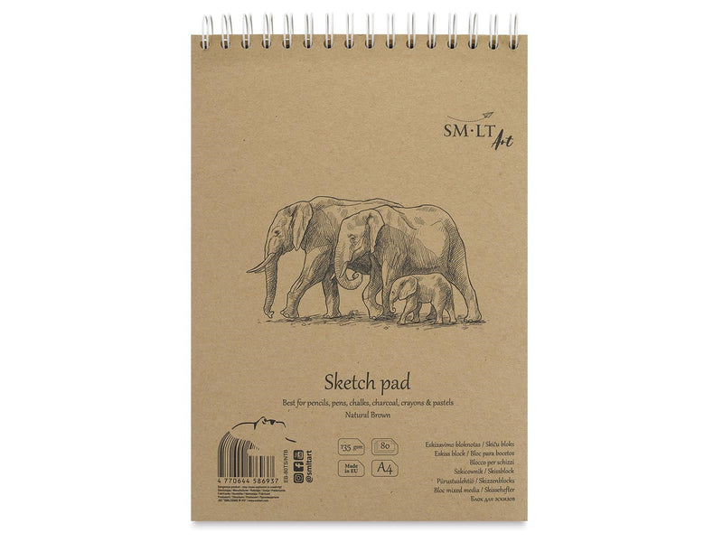 SMLT Drawing pad SKITSE NATUR. BROWN A4. 135g