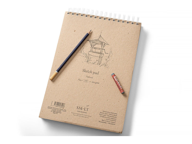 SMLT Drawing pad SKITSE NATURAL. A4. 100g.