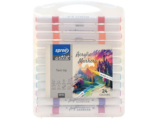 SPREE Acrylic TWIN MARKER 24 pcs.