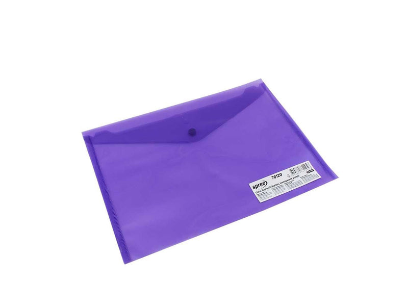 SPREE Envelope C4 plastic.12 pcs. clear. PURPLE