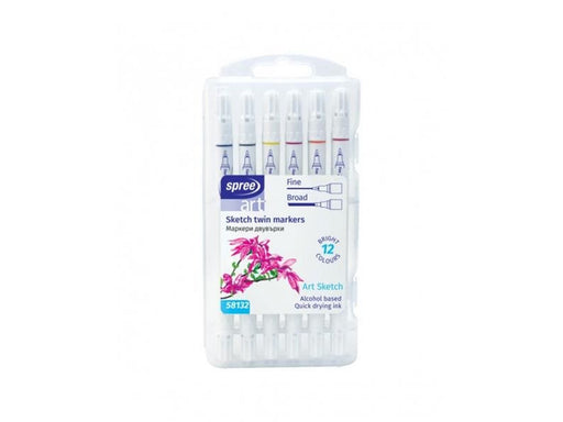 SPREE TWIN MARKER 12 pcs. in case