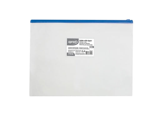 SPREE Zipper bag A4 Blue zipper