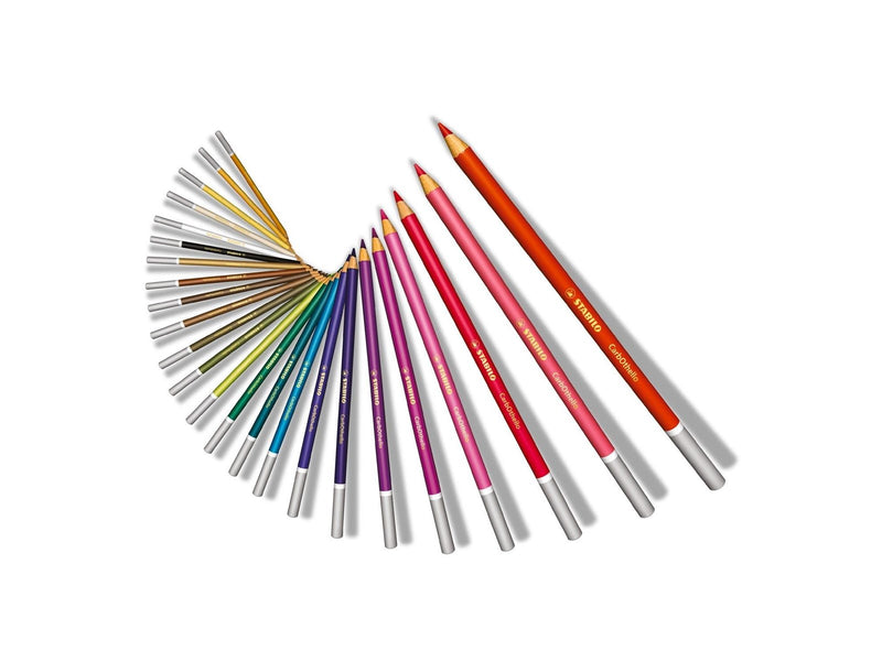 STABILO CarbOthello - Chalk Pastel Coloured Pencil - Metal Set 12 Pcs.