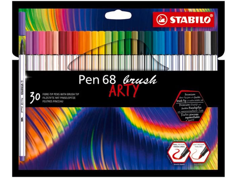 STABILO  Pen 68 ARTY carton pack of 30 brush pens