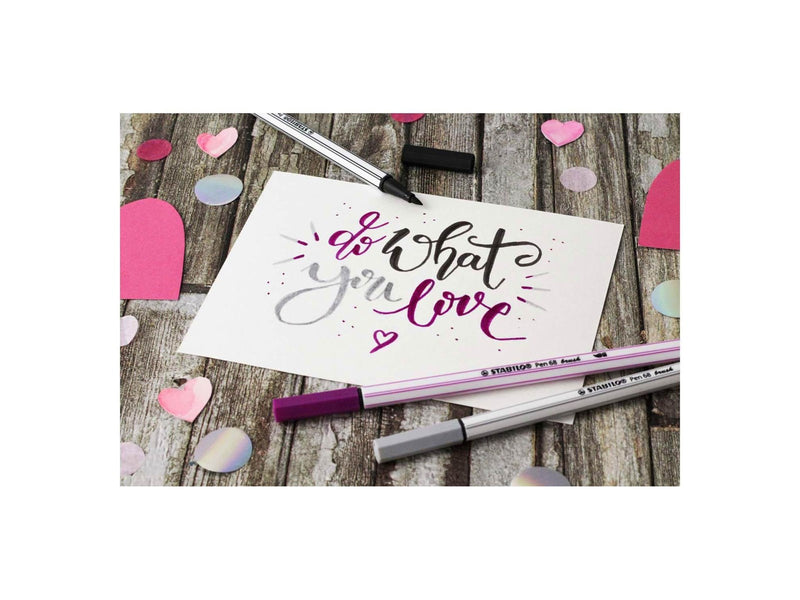 STABILO Pen 68 Brush - Felt-tip pen - Carmine red (48)