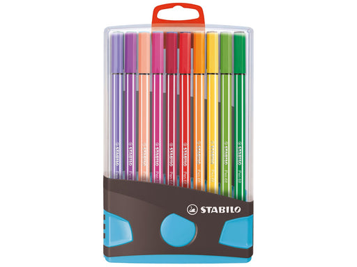 STABILO Pen 68 - Felt-tip pen - ColorParade - Set of 20 - Anthracite/Light blue