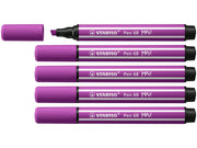 STABILO Pen 68 MAX - Fibre-tip Pen with Thick Chisel Tip - Lilac