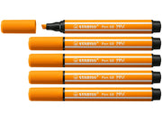 STABILO Pen 68 MAX - Fibre-tip Pen with Thick Chisel Tip - Orange