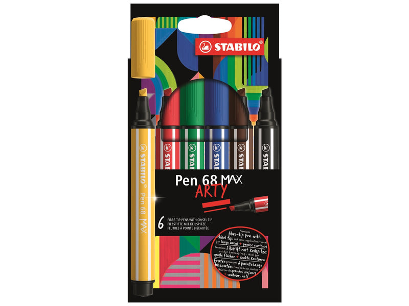 STABILO  Pen 68 Max Arty wallet of 6 pens
