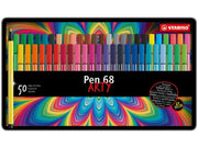 STABILO Premium-Filzstift -  Pen 68 - 50er Metalletui - mit 46 verschiedenen Farben