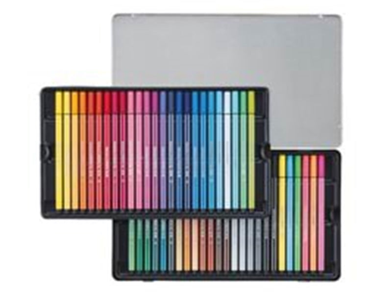 STABILO Premium-Filzstift -  Pen 68 - 50er Metalletui - mit 46 verschiedenen Farben