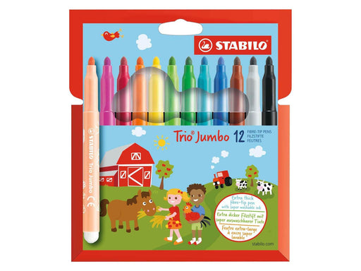 STABILO Trio Jumbo - Felt-tip pen - Set of 12 pieces