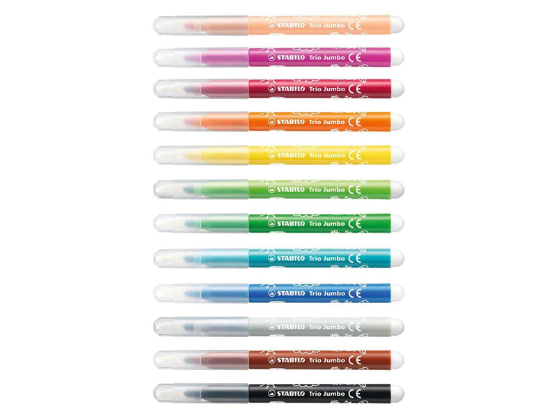 STABILO Trio Jumbo - Felt-tip pen - Set of 12 pieces