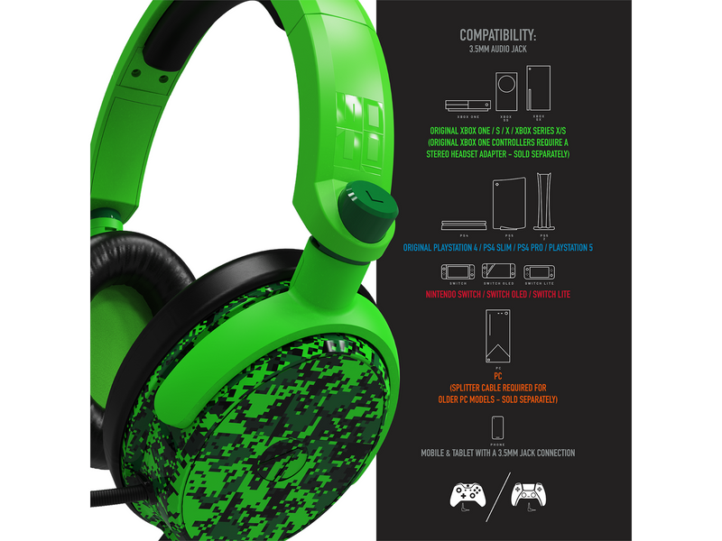 STEALTH C6-100 Gaming Headset (Multi Format) - Digital Green