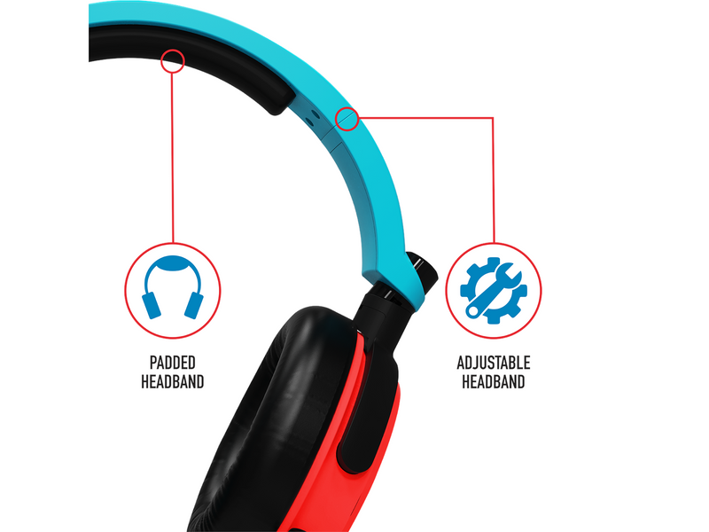STEALTH C6-100 Gaming Headset (Multi Format) - Neon Blue/Red