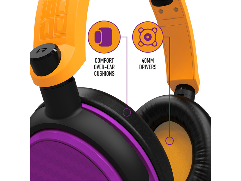 STEALTH C6-100 Gaming Headset (Multi Format) - Neon Orange/Purple