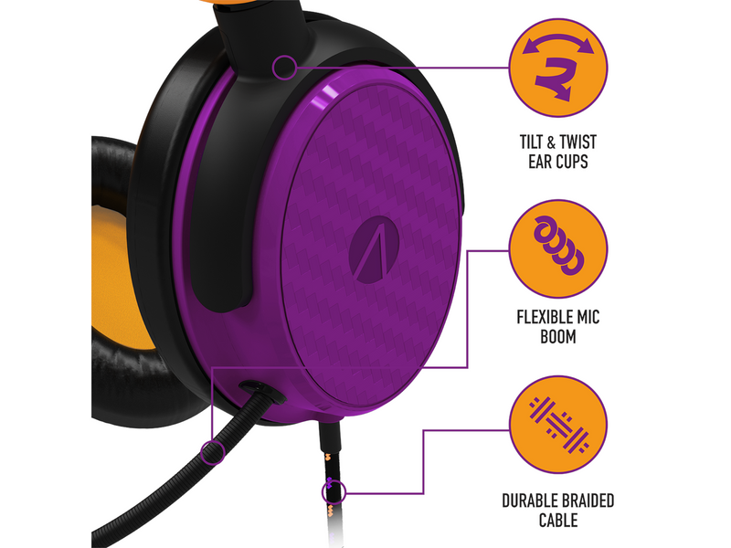 STEALTH C6-100 Gaming Headset (Multi Format) - Neon Orange/Purple