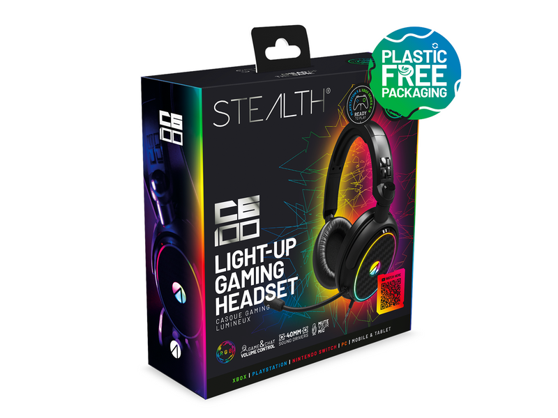 STEALTH C6-100 Light Up Gaming Headset (Multi Format) Black